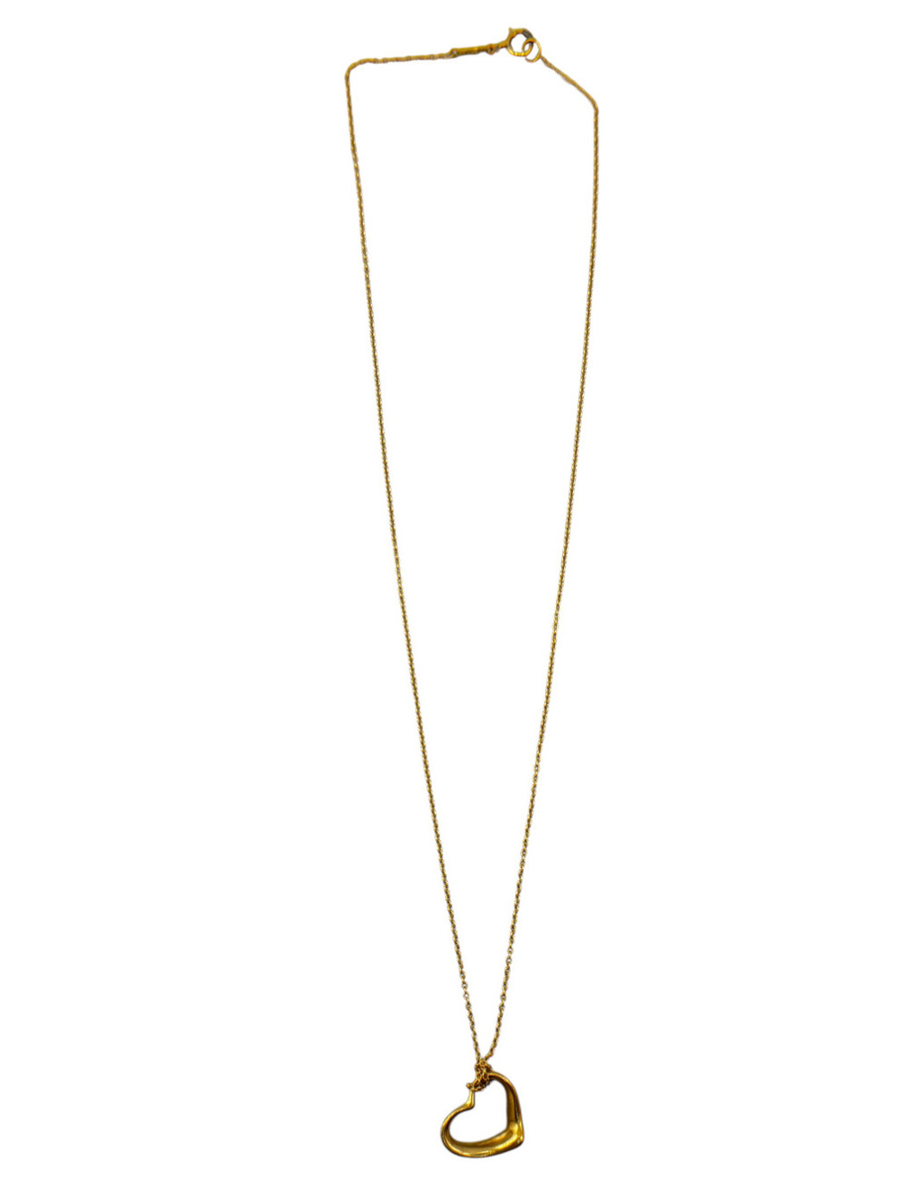 Tiffany & Co. Elsa Peretti 18K Gold Open Heart Necklace